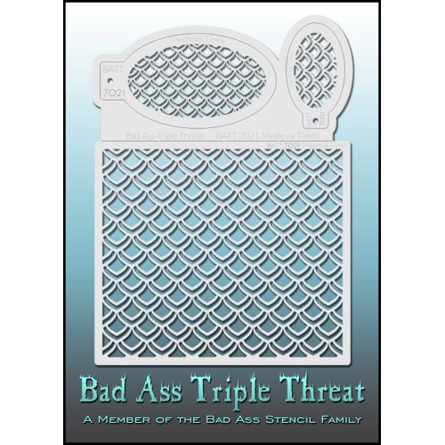 Bad Ass Triple Threat Stencil 7021 (BATT Stencil 7021 Medieval Times)